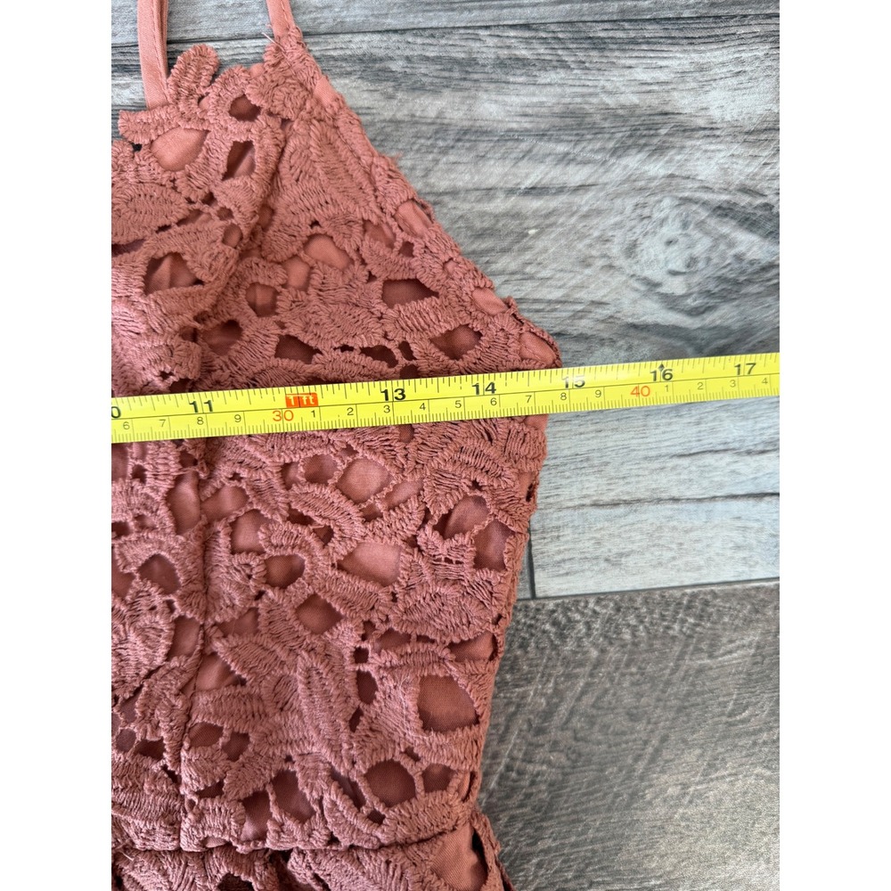 ASTR The Label Lace Midi Dress Size S Rose Pink Boho Wedding Guest Romantic - Picture 5 of 10